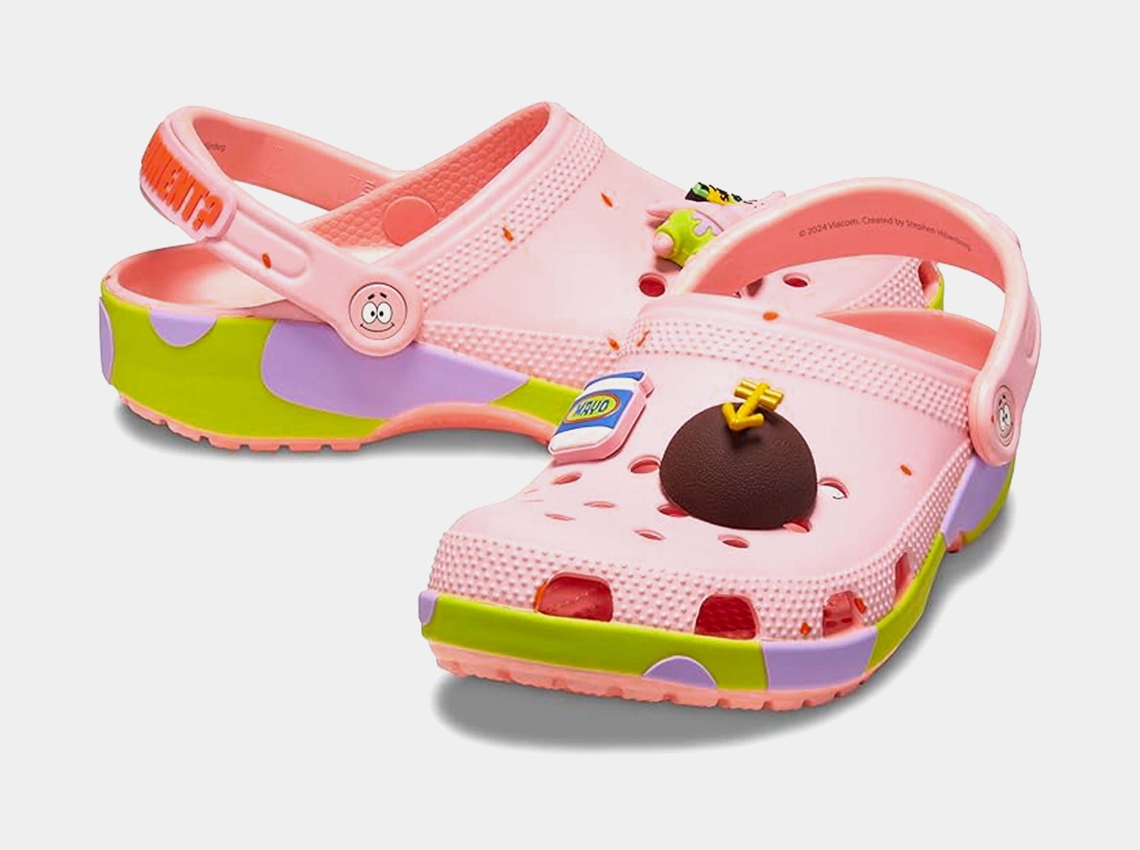Patrick Star Classic Clog Mens Sandals (Pink/Green) - Image 3