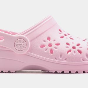 Classic Floral Cut Out Preschool/Grade School Sandals (Pink/Pink)