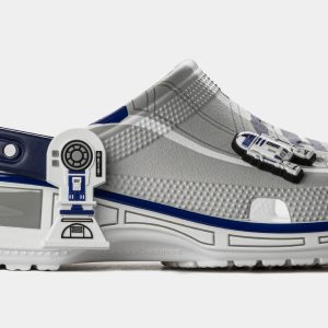 Star Wars R2-D2 Classic Clog Mens Lifestyle Sandals (White/Blue/Light Grey)