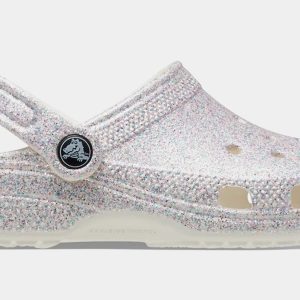 Classic Clog Glitter Infant Toddler Sandals (Silver)