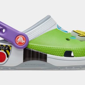 Buzz Lightyear Classic Clog Preschool/Grade School Sandals (Green/White/Purple) Free Shipping