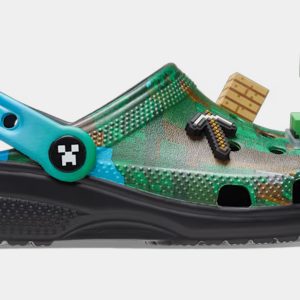 Classic Clog Minecraft Preschool/Grade School Sandals (Black/Green)
