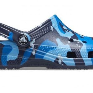 Crocs Unisex Classic Printed Camo Clog - Navy / Multi