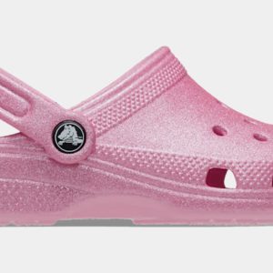 Classic Glitter Clog Infant Toddler Sandals (Dark Pink)