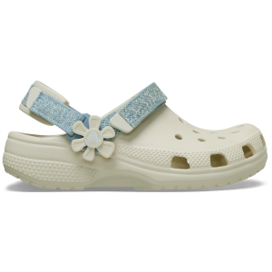 Kidsﾡﾯ Classic Denim Flower Adjustable Backstrap Clog