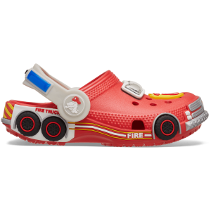 Toddler Classic IAM Fire Truck Lights Backstrap Clog