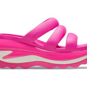 Crocs Unisex Classic Mega Crush Triple Strap Sandal - Pink Crush
