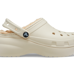 Crocs Unisex Classic Platform Lined Clog - Bone