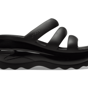 Crocs Unisex Classic Mega Crush Triple Strap Sandal - Black