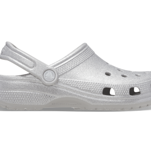 Crocs Unisex Classic Glitter Clog - Silver