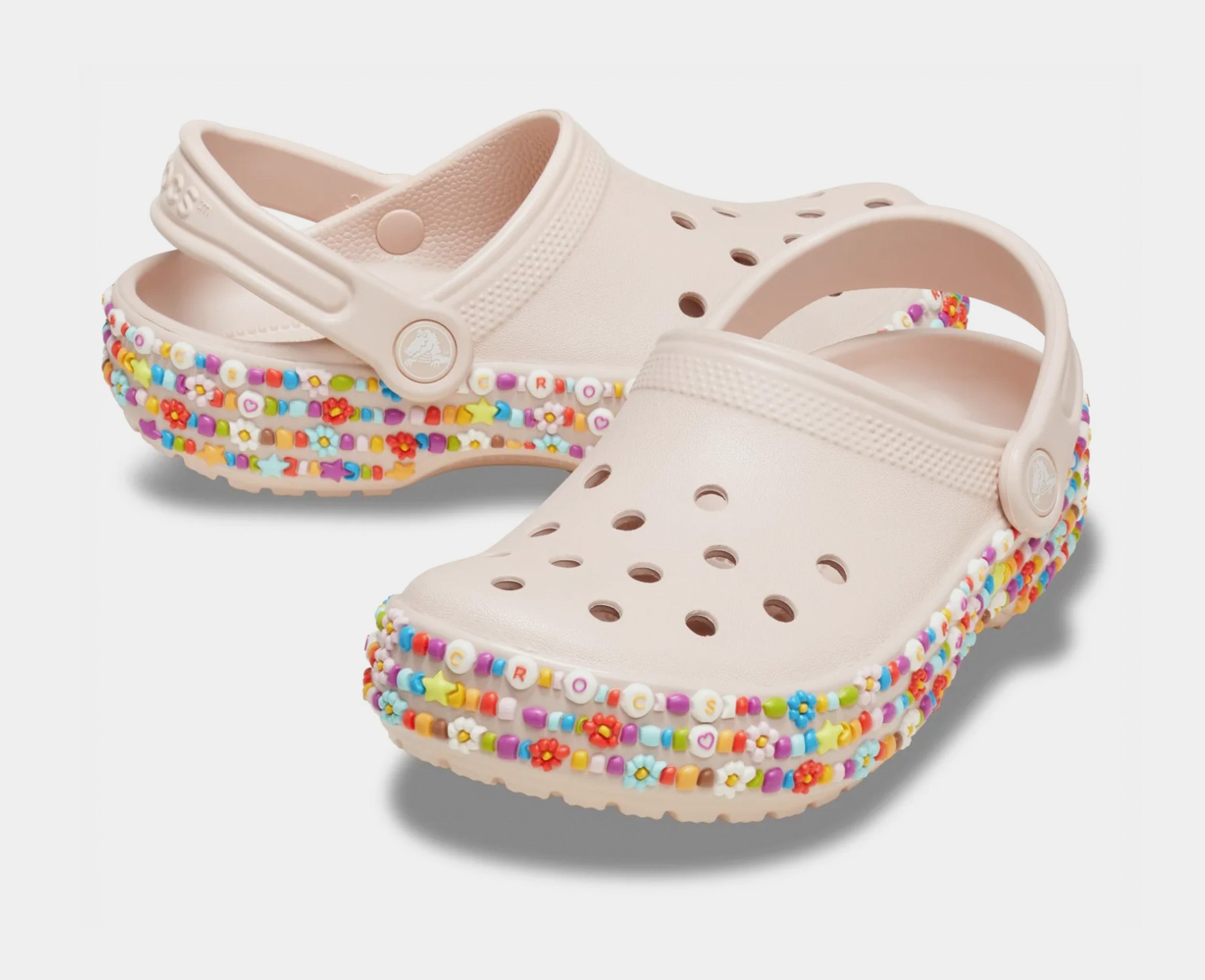 Classic Clog Beaded Band Grade School Sandals (Pink) - Image 3