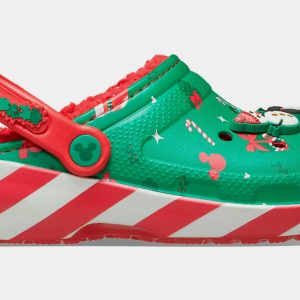Disney Mickey Holiday Classic Clog Mens Sandals (Green/Red)