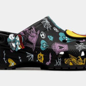 Disney Nightmare Before Christmas Classic Clog Mens Sandals (Black/Orange)