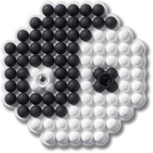 Beaded Ying and Yang