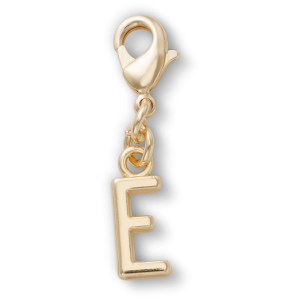 Gold Letter E Charm